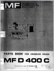 hmf d 400 c 1978 parts catalog, hmf parts catalog, hmf d