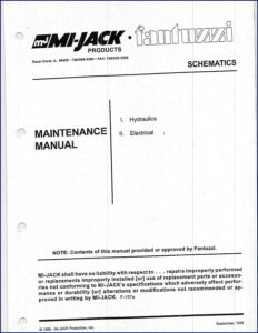 Mi-jack MJ 18 H 56 1999 Electrical Schematic – 28-Page OEM Wiring Manual – OEM Service Manual