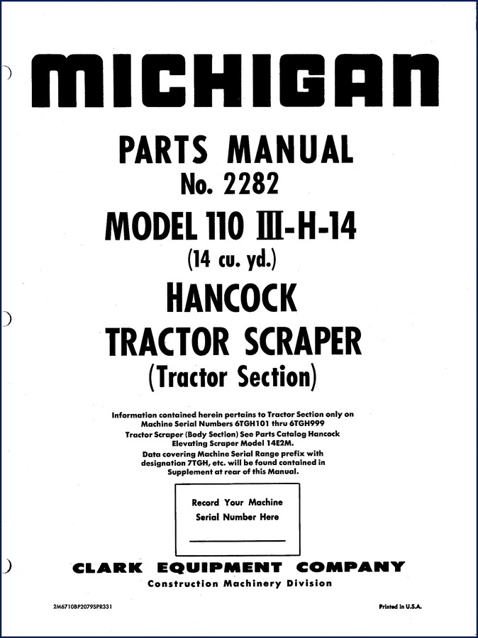 michigan 110 iii, michigan manual, michigan 110