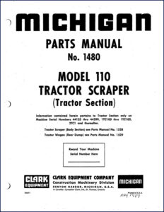 michigan 110 parts catalog, michigan parts catalog, michigan 110