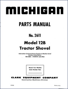 michigan 12b parts catalog, michigan parts catalog, michigan 12b