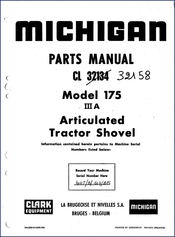 michigan 175 parts catalog, michigan parts catalog, michigan 175