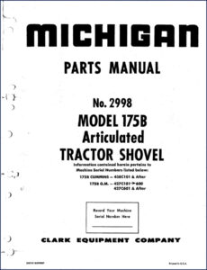 michigan 175b parts catalog, michigan parts catalog, michigan 175b