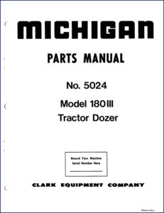 michigan 180 iii parts catalog, michigan parts catalog, michigan 180