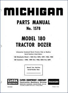 michigan 180 parts catalog, michigan parts catalog, michigan 180