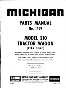 michigan 210 parts catalog, michigan parts catalog, michigan 210