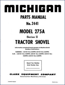 michigan 275a parts catalog, michigan parts catalog, michigan 275a