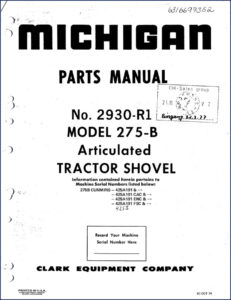 michigan 275b 1974 parts catalog, michigan parts catalog, michigan 275b