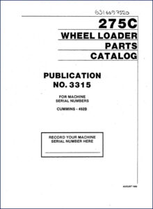 michigan 275c 1988 parts catalog, michigan parts catalog, michigan 275c
