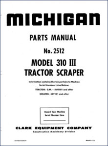 michigan 310 iii parts catalog, michigan parts catalog, michigan 310