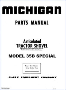 michigan 35b special parts catalog, michigan parts catalog, michigan 35b