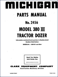 michigan 380 iii parts catalog, michigan parts catalog, michigan 380