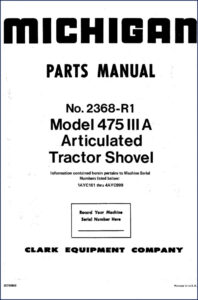 michigan 475 iii a parts catalog, michigan parts catalog, michigan 475