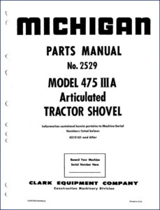 michigan 475 iiia parts catalog, michigan parts catalog, michigan 475