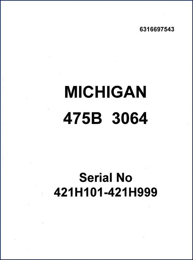 michigan 475b parts catalog, michigan parts catalog, michigan 475b