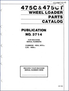 michigan 475c, 475ct 1989 parts catalog, michigan parts catalog, michigan 475c,