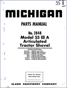 michigan 55 iii a parts catalog, michigan parts catalog, michigan 55