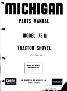 michigan 75 iii 1968 parts catalog, michigan parts catalog, michigan 75