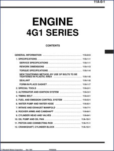 mitsubishi 4g1 2000 service manual, mitsubishi service manual, mitsubishi 4g1