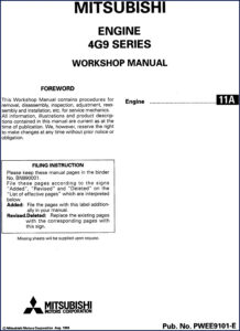 mitsubishi 4g9 1996 workshop manual, mitsubishi workshop manual, mitsubishi 4g9