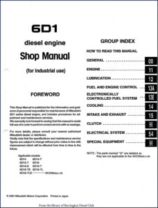 mitsubishi 6d14, mitsubishi manual