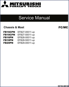 mitsubishi fb16cpn fb18cpn fb16pn fb18pn fb20pn service manual, mitsubishi service manual, mitsubishi fb16cpn