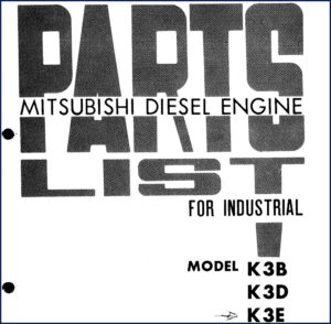 mitsubishi k3b, k3d, k3e parts catalog, mitsubishi parts catalog, mitsubishi k3b,