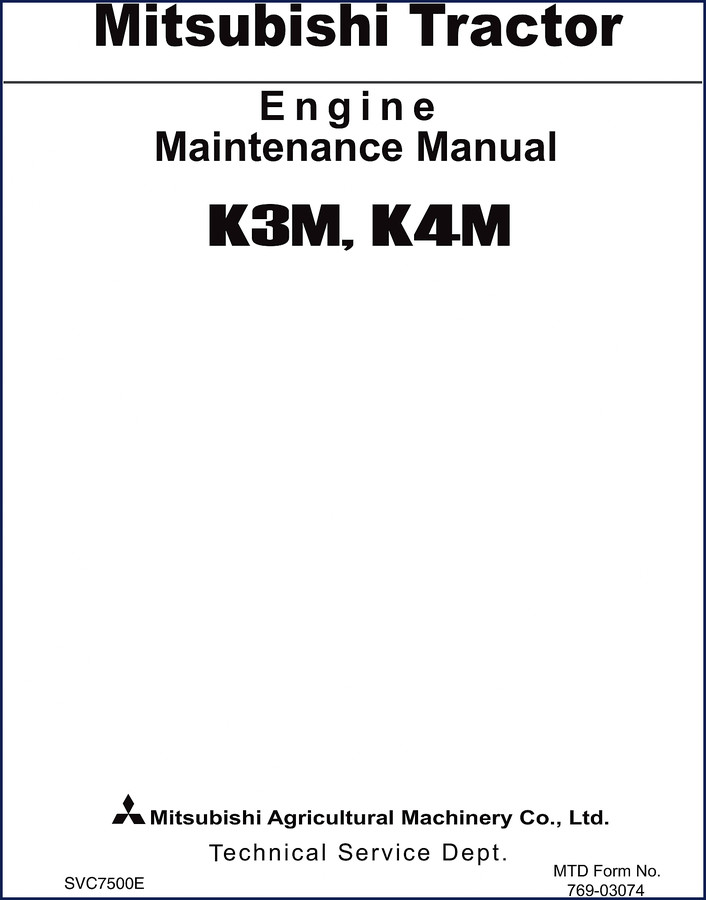 mitsubishi k3m, k4m service manual, mitsubishi service manual, mitsubishi k3m,