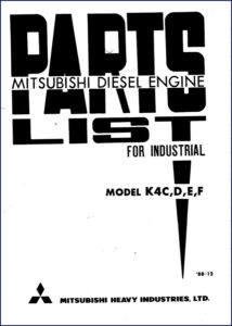 mitsubishi k4c k4d k4e k4f 1988 parts catalog, mitsubishi parts catalog, mitsubishi k4c