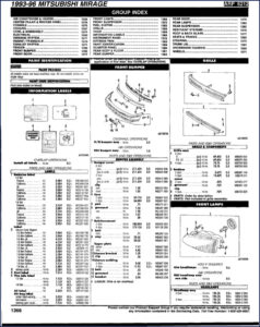 mitsubishi mirage parts catalog 1993, mitsubishi parts catalog, mitsubishi mirage