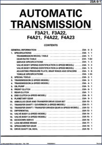 mitsubishi f3a21 f4a23 1989 manual, mitsubishi motors manual, mitsubishi motors f3a21