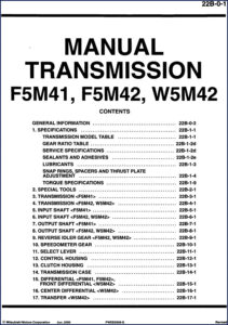 mitsubishi motors f5m41 f5m42 w5m42 2000 service manual, mitsubishi motors service manual, mitsubishi motors motors