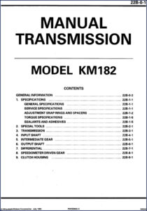 mitsubishi km182 1990 technical manual, mitsubishi motors manual, mitsubishi motors km182