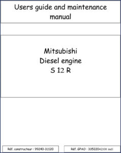 mitsubishi s12r operators manual, mitsubishi manual, mitsubishi s12r