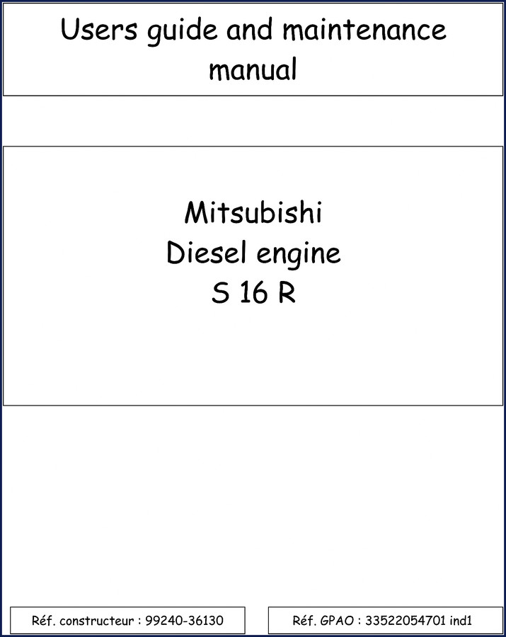 mitsubishi s16r user manual, mitsubishi manual, mitsubishi s16r