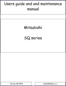 mitsubishi sq series 2004 operators manual, mitsubishi manual, mitsubishi sq