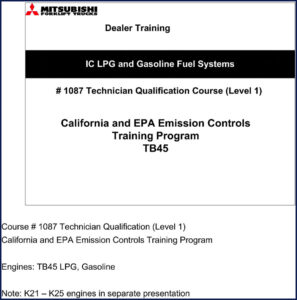 mitsubishi tb45 2003 training manual, mitsubishi manual, mitsubishi tb45