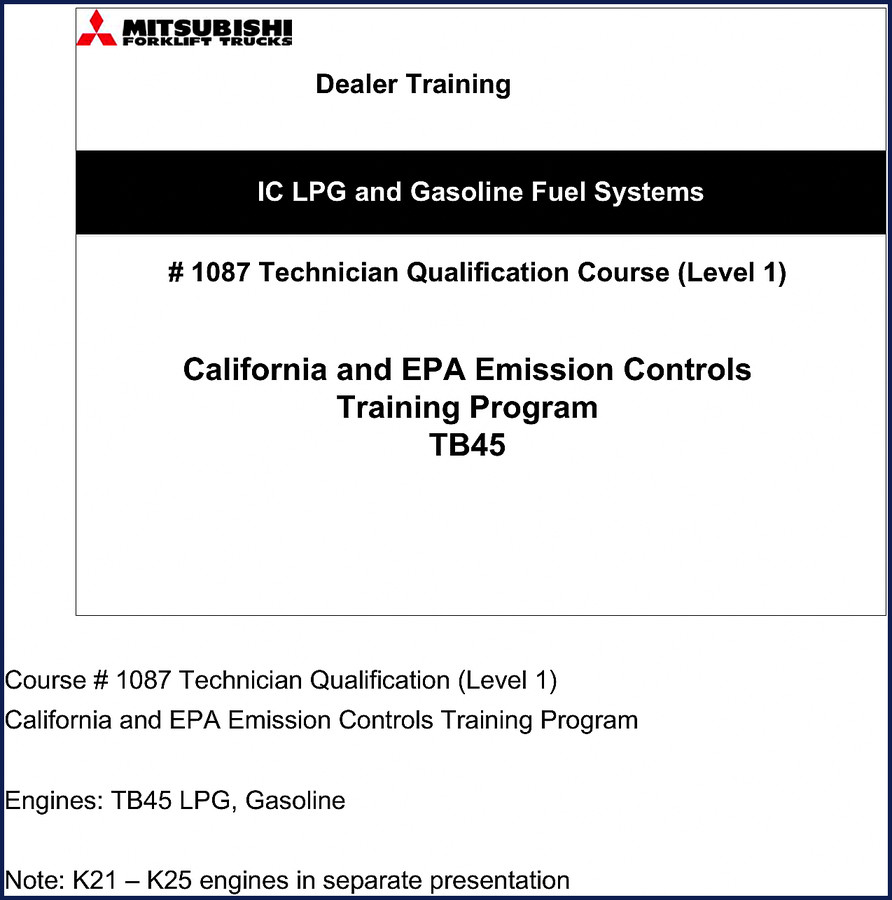 mitsubishi tb45 2003 training manual, mitsubishi manual, mitsubishi tb45