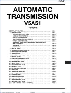 mitsubishi v5a51 2000 service manual, mitsubishi service manual, mitsubishi v5a51