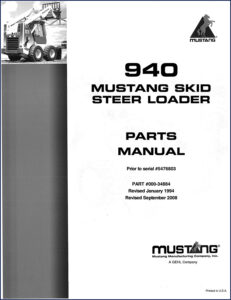 mustang 940 1994 parts catalog, mustang parts catalog, mustang 940