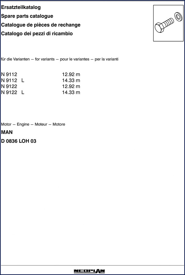 Neoplan N 9112 N 9122 Parts Catalog – 499 Pages OEM Bus Doc 1 neoplan n 9112 n 9122 parts catalog, neoplan parts catalog, neoplan n