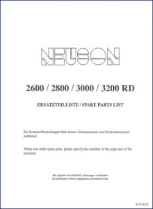 neuson 2600, 2800, 3000, 3200 parts catalog, neuson parts catalog, neuson 2600,