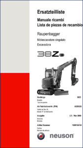 neuson 38z3 2008 parts catalog, neuson parts catalog, neuson 38z3
