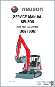 neuson 5002, 6002 2003 service manual, neuson service manual, neuson 5002,