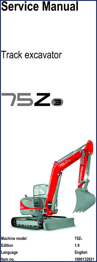 neuson 75z3 2004 service manual, neuson service manual, neuson 75z3