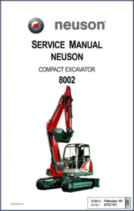 neuson 8002 2003 service manual, neuson service manual, neuson 8002