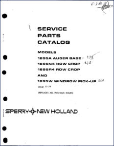 new holland 1895a, 1895n4, 1895r4, 1895w 1979 parts, new holland parts catalog, new holland holland