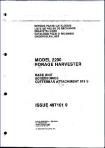 new holland 2200 919 s 1986 parts catalog, new holland parts catalog, new holland holland