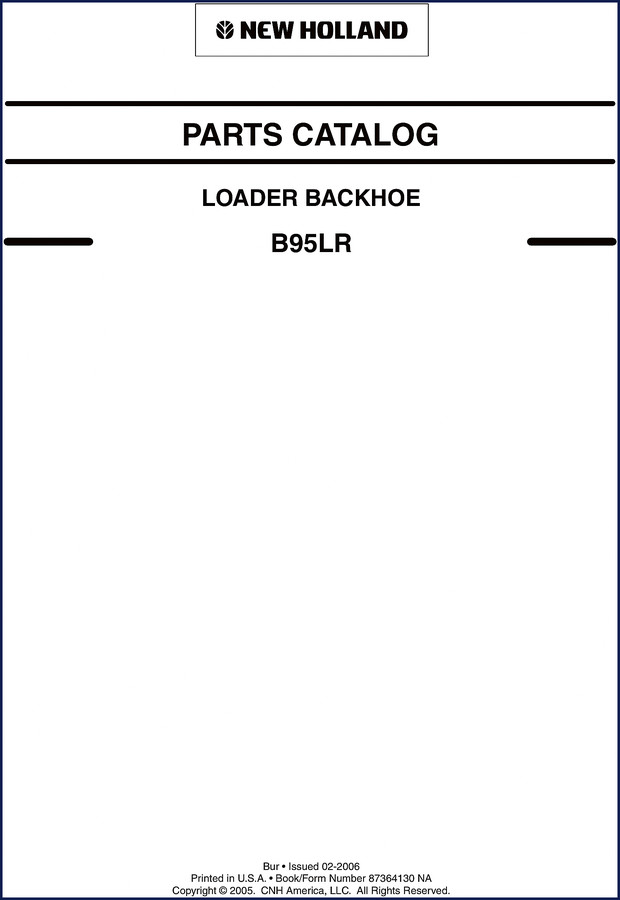 new holland b95lr 2005 parts catalog, new holland parts catalog, new holland holland
