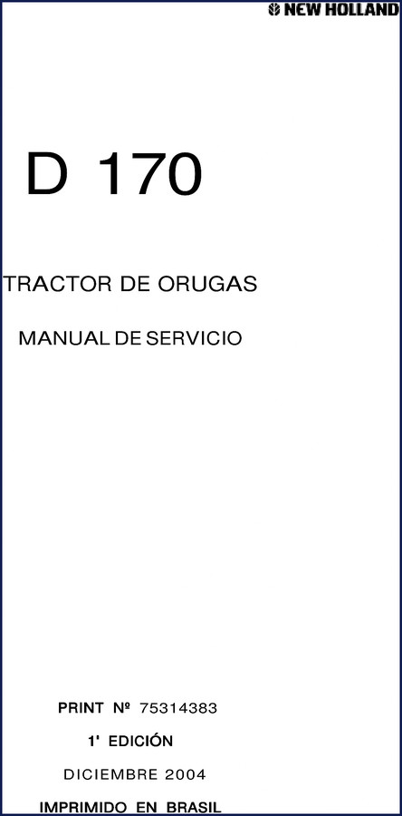 new holland d 170 2004 service manual, new holland service manual, new holland holland